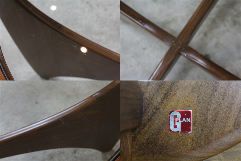 G-PLAN　フレスコ　ガラストップコーヒーテーブル